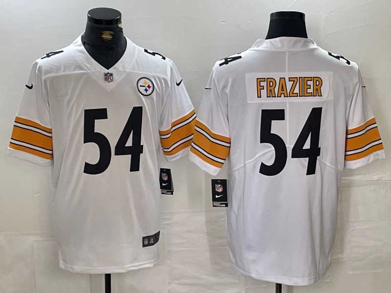 Men%27s Pittsburgh Steelers #54 Zach Frazier White Vapor Untouchable Limited Stitched Jersey